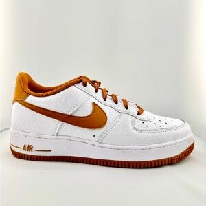 Nike White and Burnt Orange Air Sneakers